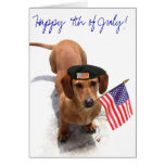 Happy 4th of July dachshund greeting card