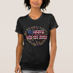 Happy 4th of July Fireworks Ladies Sheer V-Neck t- T-shirts