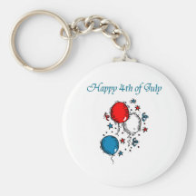 Happy 4th of July Key Chain