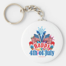 Happy 4th of July Key Chain