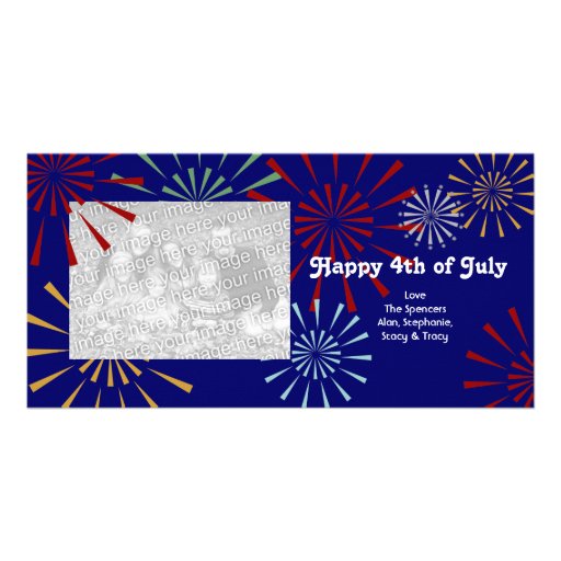 Happy 4th of July Photocards Custom Photo Card