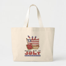 Happy 4th of July Tote Bags