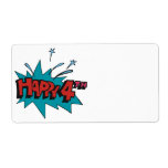 Happy 4th shipping label