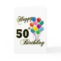 Happy 50th Birthday Gifts and Birthday Apparel Card