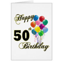Happy 50th Birthday Gifts and Birthday Apparel Card