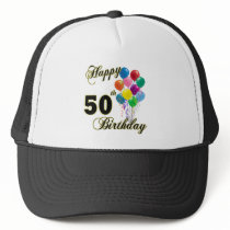 Happy 50th Birthday Gifts and Birthday Apparel Mesh Hat