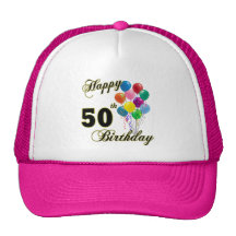 Happy 50th Birthday Gifts and Birthday Apparel Trucker Hats