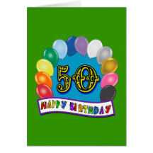 Happy 50th Birthday Merchandise Greeting Cards