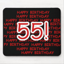 Happy 55th Birthday Mouse Pads
