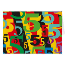 Happy 5th Anniversary, 55th Birthday, #5 Pattern Cards