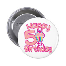 Happy 5th Birthday! Button