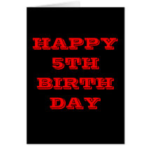 HAPPY 5TH BIRTHDAY CARDS
