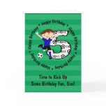 Happy 5th Birthday Round Soccer Goal Card