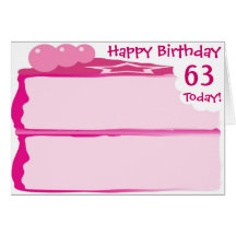 Happy 63rd Birthday Card
