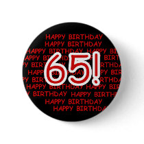 Happy 65th Birthday Buttons