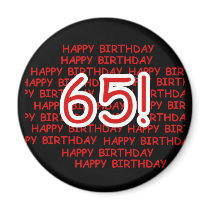 Happy 65th Birthday Refrigerator Magnets