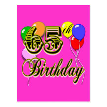 Happy 65th Birthday Merchandise Post Card