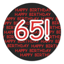 Happy 65th Birthday Sticker