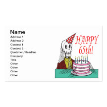 Happy 65th business card