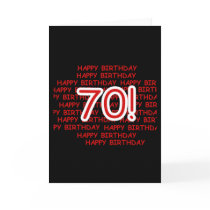 Happy 70th Birthday Card