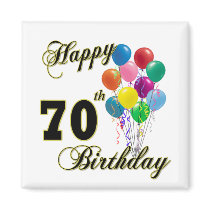 Happy 70th Birthday Gifts and Birthday Apparel Refrigerator Magnet