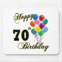 Happy 70th Birthday Gifts and Birthday Apparel Mouse Mats