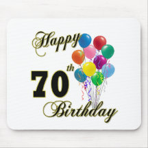 Happy 70th Birthday Gifts and Birthday Apparel Mouse Mats