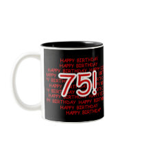 Happy 75th Birthday Mugs