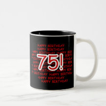 Happy 75th Birthday Mugs