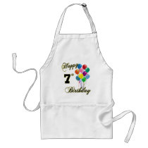 Happy 7th Birthday Apron and Birthday Apparel