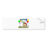 Happy 7th Birthday with Cake, Balloons and Candle Bumper Sticker