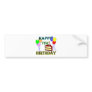 Happy 7th Birthday with Cake, Balloons and Candle Bumper Sticker