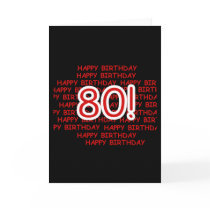 Happy 80th Birthday Greeting Card
