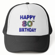 Happy 80th Birthday Gifts and Birthday Apparel Mesh Hat