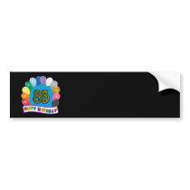 Happy 85th Birthday with Balloons Bumper Sticker