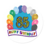 Happy 85th Birthday with Balloons stickers