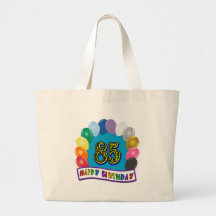 Happy 85th Birthday with Balloons Tote Bag