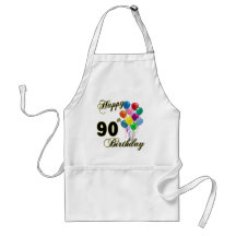 Happy 90th Birthday Gifts and Birthday Apparel Apron