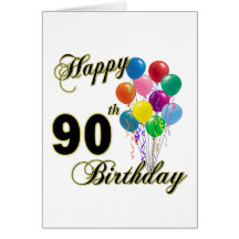 Happy 90th Birthday Gifts and Birthday Apparel Cards