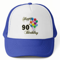 Happy 90th Birthday Gifts and Birthday Apparel Mesh Hat