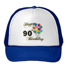 Happy 90th Birthday Gifts and Birthday Apparel Mesh Hat