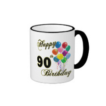 Happy 90th Birthday Gifts and Birthday Apparel Mug