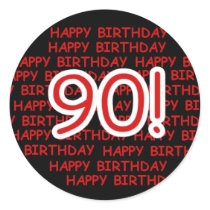Happy 90th Birthday Stickers