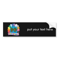 Happy 90th Birthday with Balloons Bumper Sticker