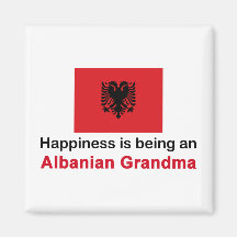 Happy Albanian Grandma Fridge Magnets