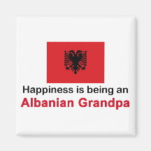 Happy Albanian Grandpa Refrigerator Magnet