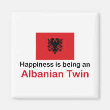 Happy Albanian Twin Magnet