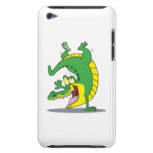 happy alligator crocodile cartoon dancing iPod Case-Mate case