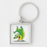 happy alligator crocodile cartoon dancing keychains