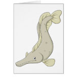 Happy Alligator Gar Fish Cartoon Card